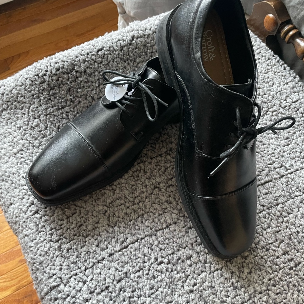 Croft Barrow Men's Black Dress Shoes